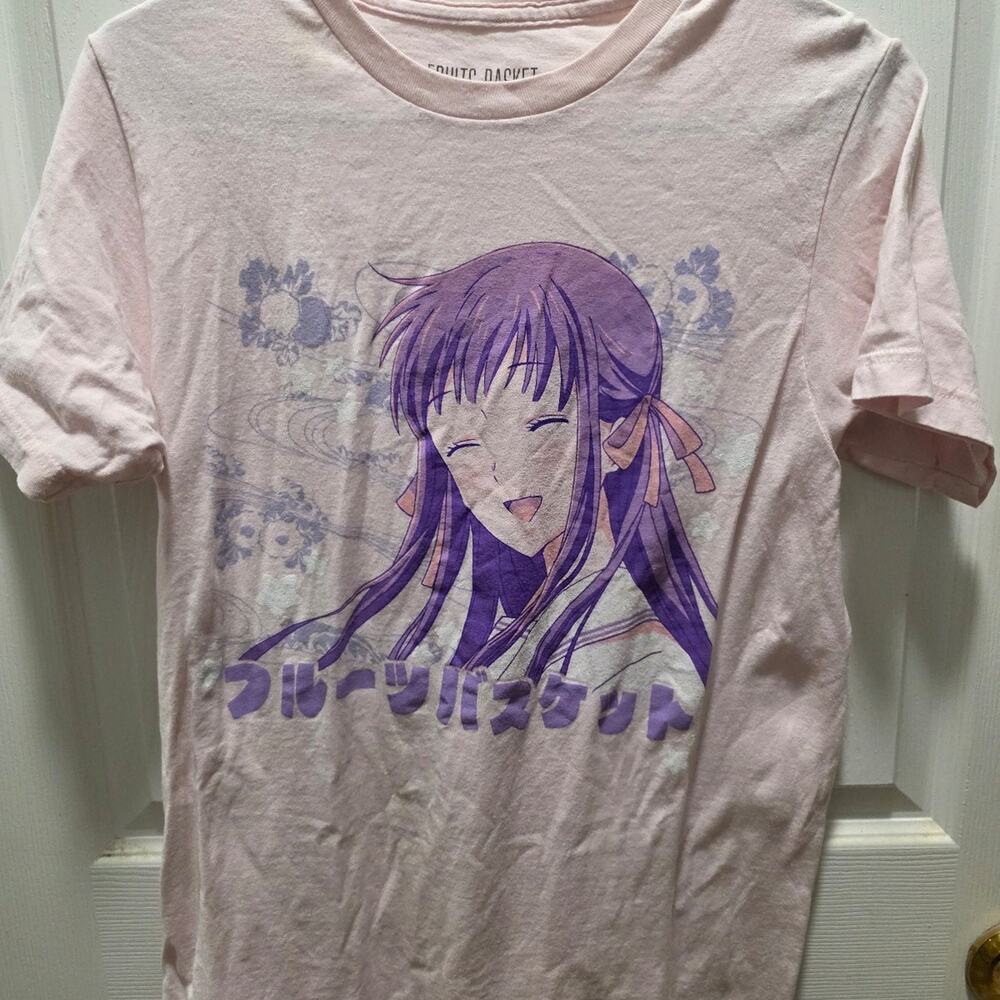 Fruits Basket Yuki Sohma Anime T-Shirt Pink Purple Women's Medium